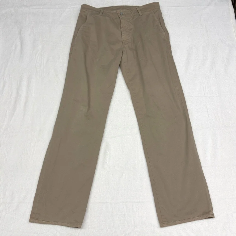 AG Adriano Goldschmied Pants Mens 34x30 Lux Khaki Canvas Tan Chino Casual